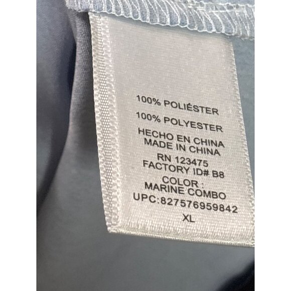 Reed XL Colorblock Shift Dress Midi Polyester Blue Black White New - Picture 5 of 6